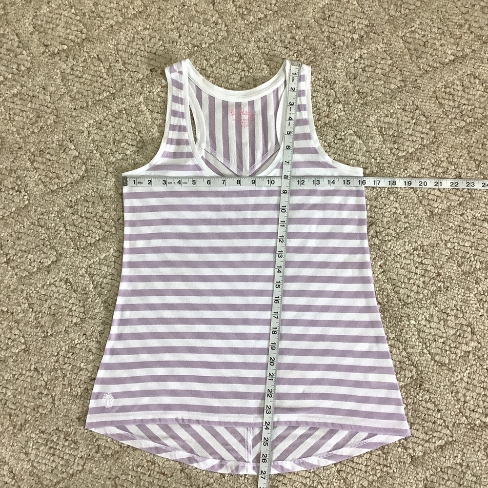 LILLY PULITZER Racerback Hi-Low Striped Tank Top 40 - Picture 7 of 10